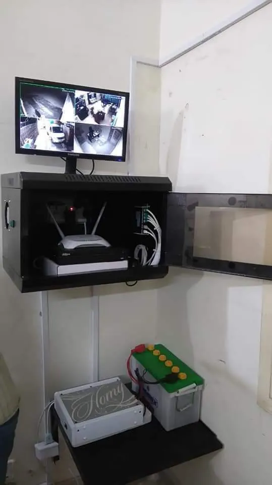 NVR cabinet with live-view monitor